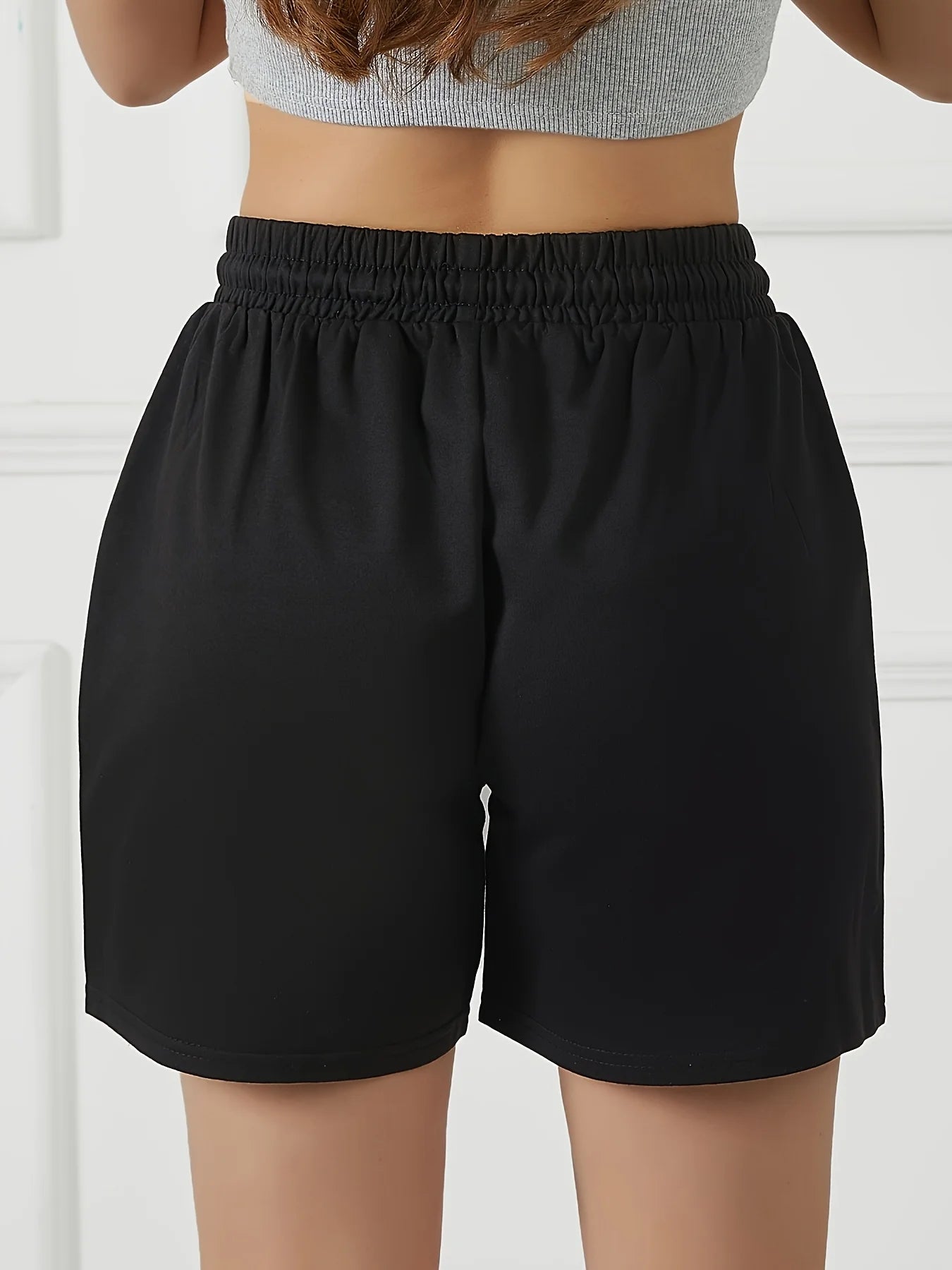 Summer Women's Casual Pants with Pockets, Waist Drawstring, Sports Shorts, Running Yoga Exercise, Loose and Comfortable