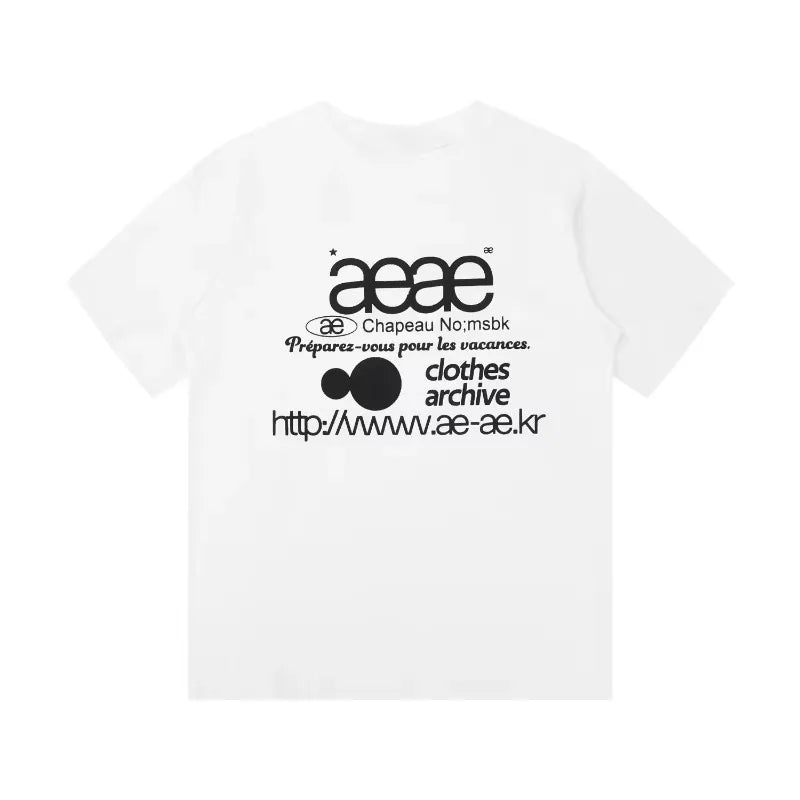 Aeae Korean Classic Letter Logo Versatile Casual Loose Short-sleeved T-shirt for Both Men and Women Women T Shirt Y2k Top Summer