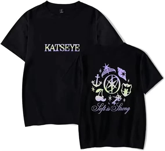2025 Katseye Merch Distressed Tee Unisex Fashion Pop Music Short Sleeve Shirt Sweatwear Streetshirt Cool Summer T-Shirt Tops