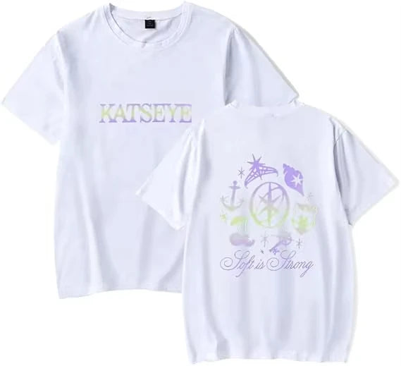 2025 Katseye Merch Distressed Tee Unisex Fashion Pop Music Short Sleeve Shirt Sweatwear Streetshirt Cool Summer T-Shirt Tops