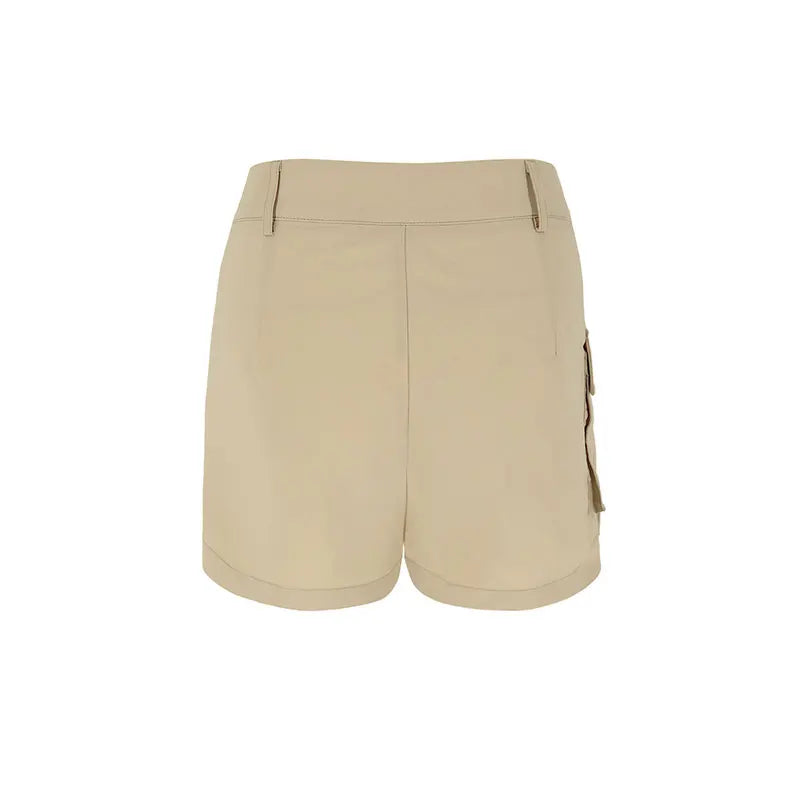 Women Sexy Bodycon Cargo Shorts Summer New Streetwear Fashion Button Pockets Zipper Pants Casual Slim Female Versatile Clothing