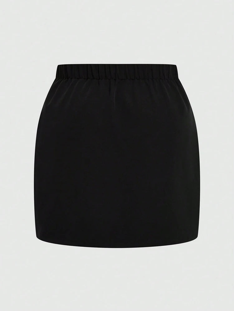 Plus Size 2025 Summer New Women's Spring and Summer Sexy Suspenders Top Bowknot Slit Half Skirt Romantic Girl Two Piece Set